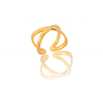 Δαχτυλίδι Carnelian ανοξείδωτο χάλυβας σε χρώμα Χρυσό (N18)